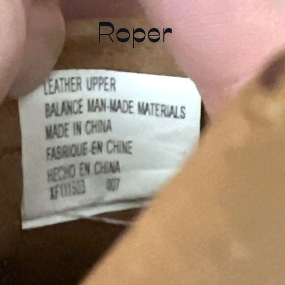 Roper Leather Ostrich Print Shoes Size 8 - Picture 10 of 12